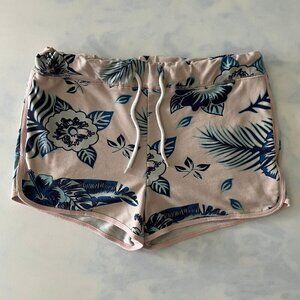 Vitamin Sea Oceanside Tropical Floral y2k Pink & Blue Athletic Shorts